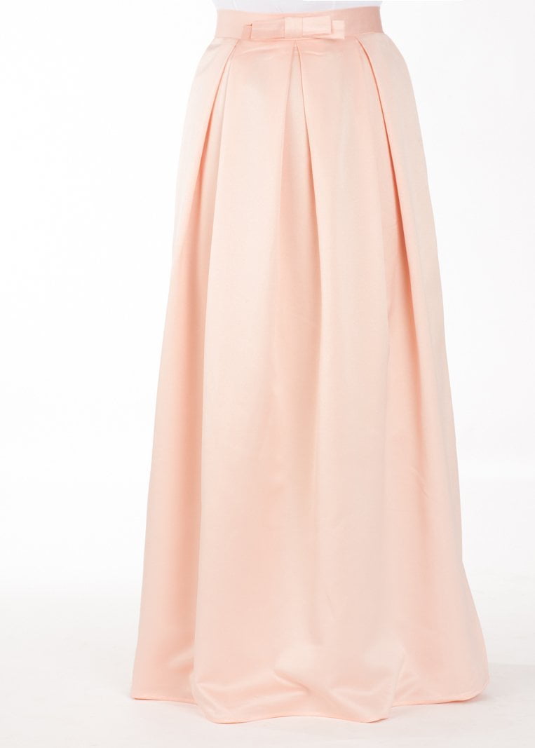 peach maxi skirt