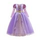 thumbnail image 4 of Disfraz de Rapunzel para niños, vestido púrpura de lentejuelas, fiesta de cumpleaños, Carnaval, Cosplay de princesa, 4 of 5