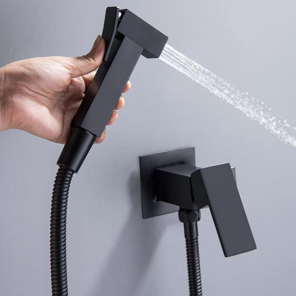 High Pressure Bidet Faucet Sprayer with 1.5M Stainless Steel Hose, Portable Single Handle Cloth Diaper Sprayer for Washing, Easy to Install