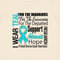 thumbnail image 4 of Inktastic Ovarian Cancer I Wear Teal Ribbon Tribute Boys or Girls Baby T-Shirt, 4 of 5