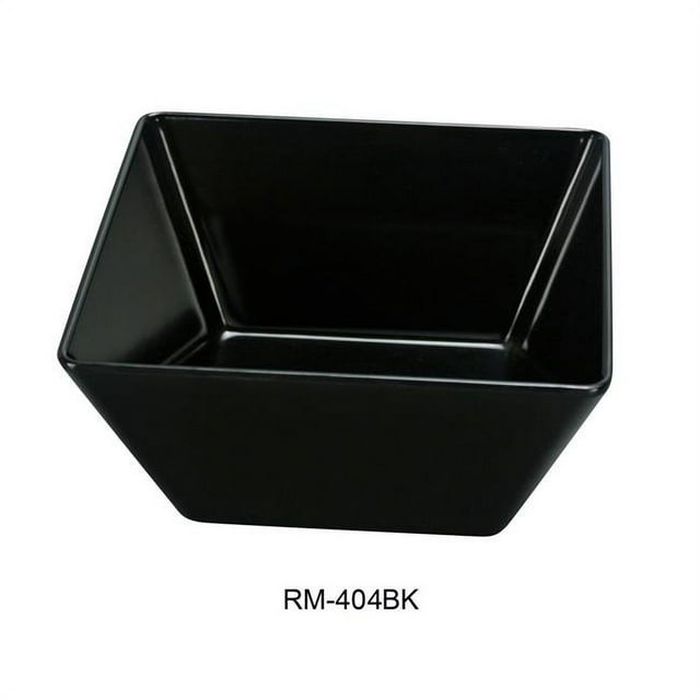 Yanco Rome Bol Carré en Mélamine, Capacité de 10 oz, Noir, Lot de 72