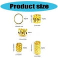 thumbnail image 5 of Bulk 100 Metal Hair Charm For Braids DIY Dreadlocks Jewelry Accessories Set, 5 of 9