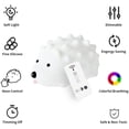 thumbnail image 2 of Regalos de luz nocturna LED para niños y bebés, lindas luces nocturnas de silicona con forma de erizo con control de toque multicolor con blanco cálido y 6 colores, lámparas de regalo portátiles, 2 of 5