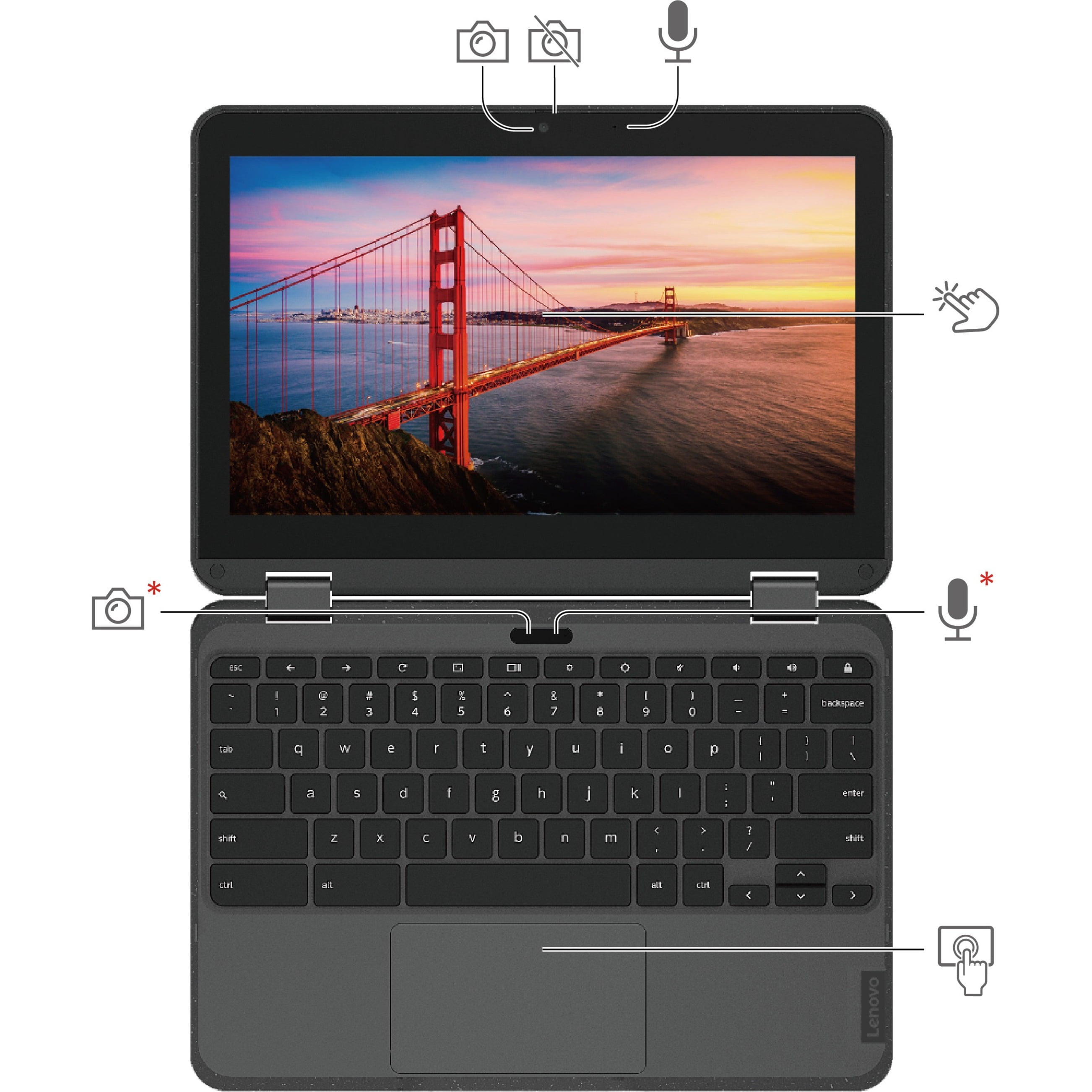 Lenovo 300e Chromebook Gen 3 82J9000LUS LTE, UMTS 11.6 