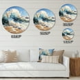 thumbnail image 4 of Designart "Beach Photo Coastal Euphony V" Nautical & Beach Oversized Wall Clock, 4 of 5