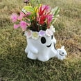 thumbnail image 5 of Ghost Walking Dog Bucket, Ghost Bucket Decor, Ghost Bucket Vase, Halloween Ghost Walking Dog Statue, Halloween Ghost Planter Pot, Cute Ghost Face Vase Decoration for Indoor and Outdoor, 5 of 8