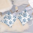 thumbnail image 3 of Fundas de cojín de Navidad de 18 x 18, invierno nevado con copos de nieve, decoraciones navideñas, cojines, funda de cojín de sofá, 3 of 5