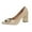 Beige, variant on Women's Court Shoes Sandals Bridal Wedding Party Low Heel Pump Shoes Pink 6