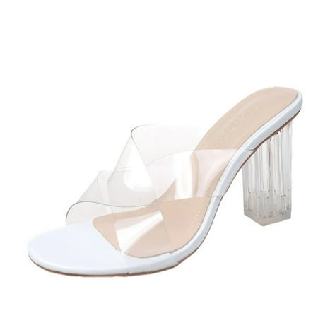 

Women Fashion Summer Cross Strap Thick High Heel Sandals And Slippersblack sandals women flat dressy black sandals women flat dressy comfortable black sandals wome