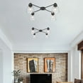 thumbnail image 2 of Golden Lighting Remy 4 Light Flush Mount in Matte Black with Clear Glass Shade, 2 of 4
