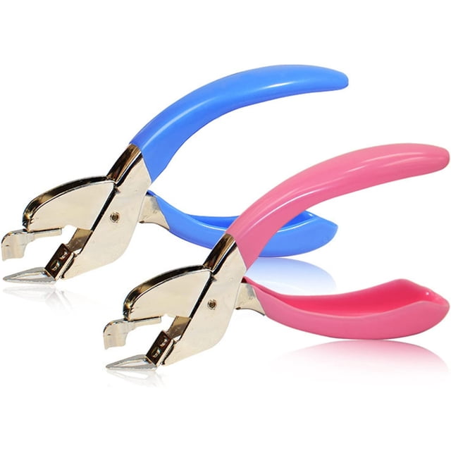 Jinsinto Staplers Extractor Staple Removal Tool Nail Lifter Staple Remover Staple Remover Quick Staple Remover Tool for Remove (2 Pieces: Pink + Blue)