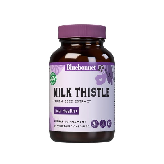 Bluebonnet Nutrition Milk Thistle Fruit & Seed Extract Supplement, 60 Count