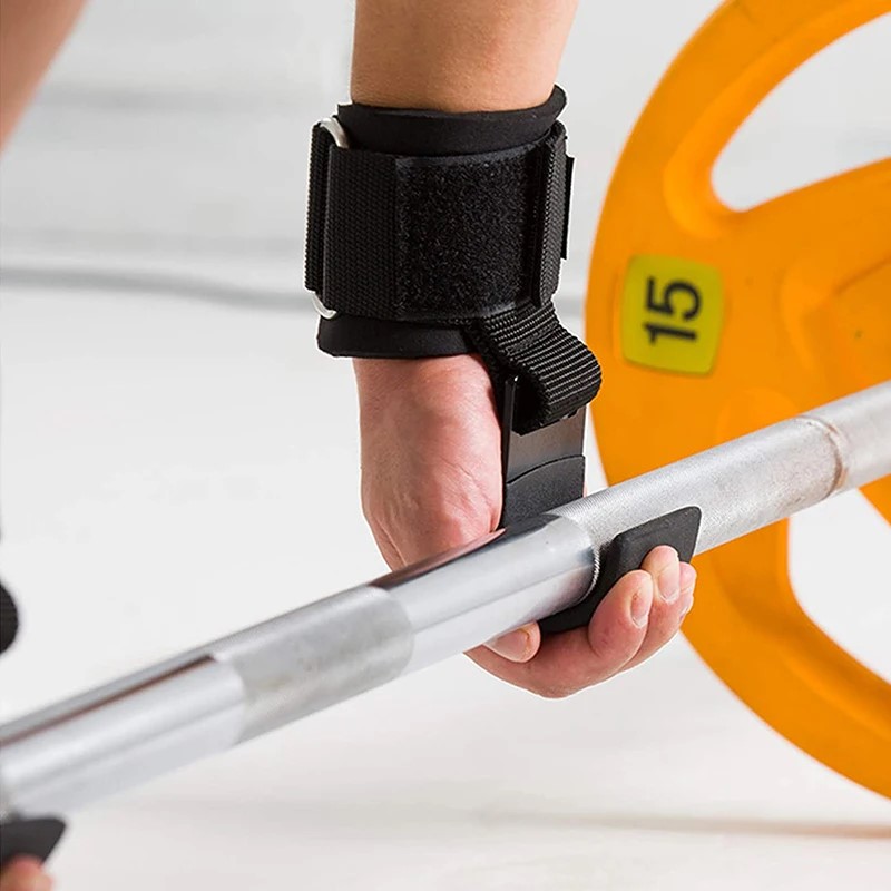 Weight Lifting Hook Grips with Wrist Straps Wrist Support Gym Training Hooks for Pull Ups Deadlifts Strength Training Fitness