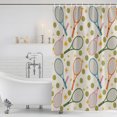 thumbnail image 6 of Tennis Rackets Shower Curtains for Bathroom, Waterproof Fabric Bath Curtains Decor, Bath Tub Curtain Farmhouse Flowers Ball Sports Theme Decorative Shower Curtain Sets with 12 Hooks, 72x72 Inch, 6 of 7