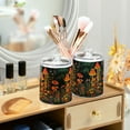 thumbnail image 3 of Yayeee 2 Pack Qtip Holder Bathroom Cotton Swab Canister with Lid Clear Dispenser Set, Forest Mushroom, 3 of 6