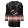 thumbnail image 4 of Vetsdori Gifts for Girlfriend T-Shirts for Women Valentine Plus Size Pullover 3/4 Sleeve Graphic Casual,Cute Crew Neck Ladies Tops Heart Print, 4 of 7
