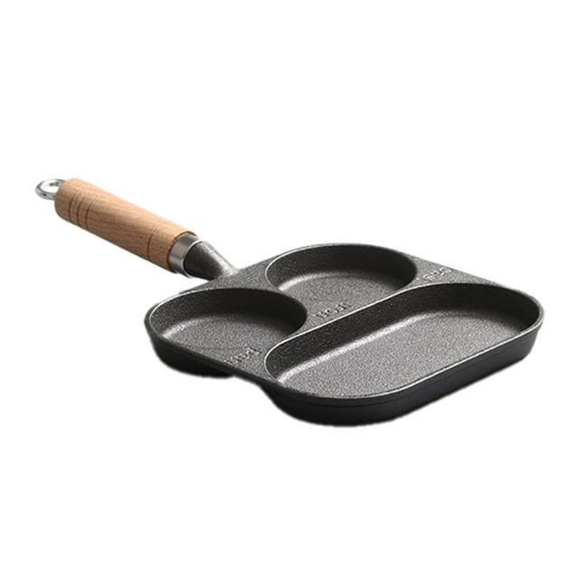 Cas T Ir On Egg Frying Pan Breakfast Pancake Pan Set Multifunction An Ti Scalding Handle Omelette Pan For Ga S Stove & Induction Cookware Egg Cooker Timer Wooden Cooking Utensils with Silicone Handle