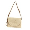 thumbnail image 1 of Bolso cruzado tejido de paja retro Bolso bandolera de hombro para mujer Viajes en la playa Beige Yuyangstore mujeres bolsos de hombro de paja, 1 of 8