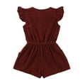 thumbnail image 3 of THJRPQJFD Suits for Boys Size 14-16 Cute Baby Onesies Summer Outfit Baby Girls Button up Cotton Linen Romper Jumpsuit Fly Sleeve Solid Playsuit Clothes Lightweight Wear Toddler Girl Clothes 4t, 3 of 8