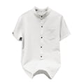 thumbnail image 2 of pstuiky camisetas camisas para hombre, Camisa casual de manga corta para hombre, estilo bolos vintage, estilo playero cubano, con botones, para verano camisas casuales para hombre xl, 2 of 4