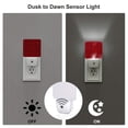 thumbnail image 3 of Yiaed Red Black Houndstooth Print Plug in Dimmable Led Night Light with Auto Dusk to Dawn Sensor, Soft Warm White Nightlights for Hallway,Bedroom, Kids Room, Kitchen, Stairway - US, 3 of 7
