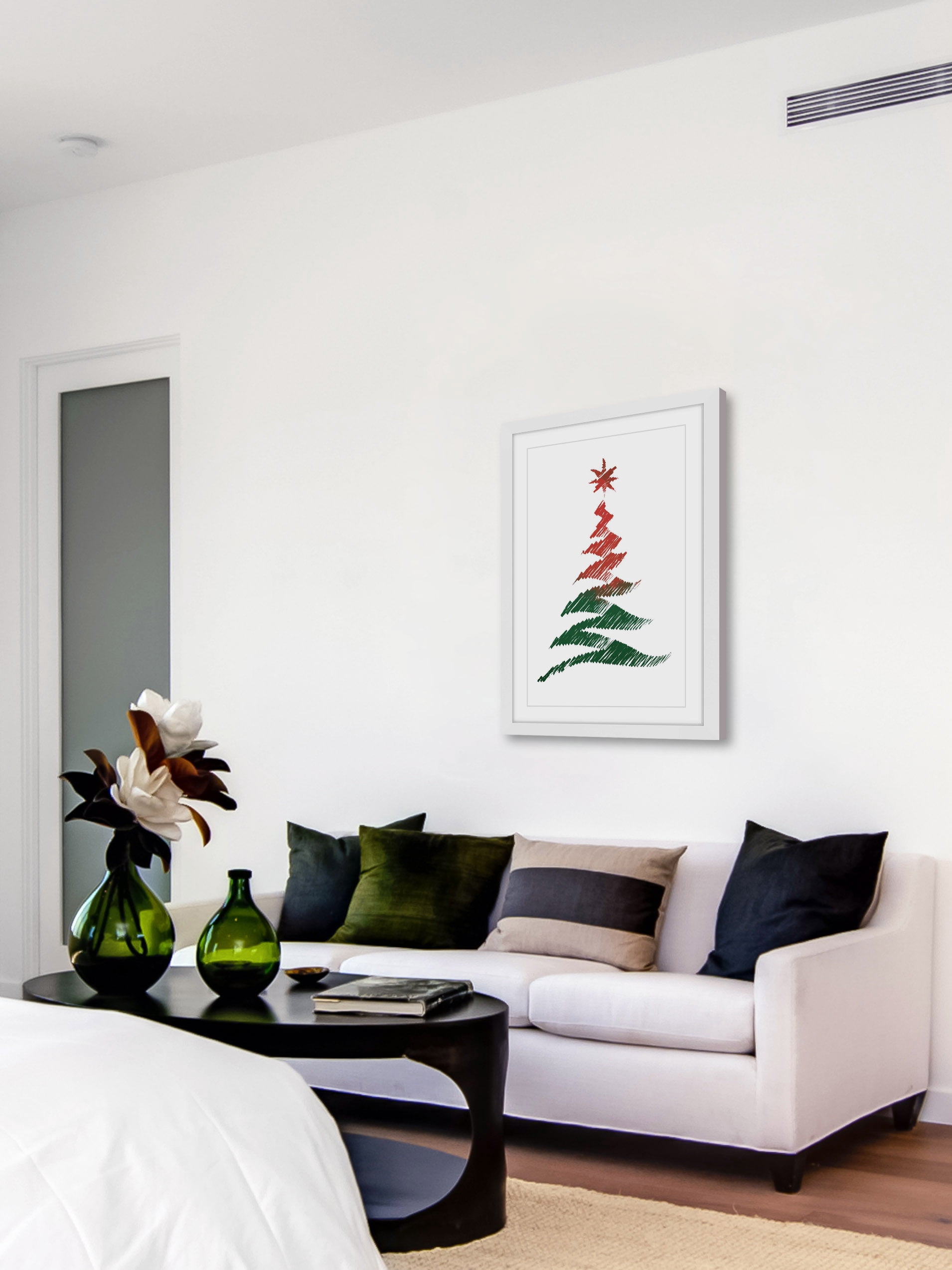 "Watercolor Tree" Framed Painting Art Print, 20" x 1.5"