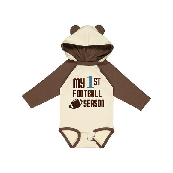 Inktastic My First Football Season Boys or Girls Long Sleeve Baby Bodysuit