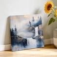 thumbnail image 3 of Canvas Wall Art Abstract Scenery Art Canvas Art Print Mountain Waterfall Trees Watercolor Pictures Wall Decor for Living Room Bedroom Artwork Decorations Stretched Framed Ready to Hang 10"x10", 3 of 9