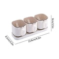 thumbnail image 3 of Glass Spice Jar with Lid and Spoon Kitchen Seasoning Container for Countertop Storage, White, 3 of 8