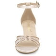 thumbnail image 2 of BLISSFUL STEP Women's Satin Rhinestone Stiletto Heel Sandals, 2 of 6
