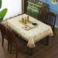 thumbnail image 3 of Mantel de encaje dorado jacquard rectangular bordado cubierta de mesa cocina comedor decoraciones de mesa para mesa rectangular 60x84 pulgadas, 3 of 5