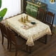thumbnail image 3 of Mantel de encaje dorado jacquard rectangular bordado cubierta de mesa cocina comedor decoraciones de mesa para mesa rectangular 60x84 pulgadas, 3 of 5