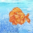 thumbnail image 2 of Brent, Paul 20x20 Black Ornate Wood Framed with Double Matting Museum Art Print Titled - Thai Betta Fish I, 2 of 4