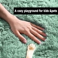 thumbnail image 2 of Area Rug For Bedroom 4x6ft For Living Room,Mint Green Fluffy Shaggy Rug Soft Carpets,Non-Slip Stickers Rugs For Bedroom Nursery Independence Day Father'S Day Graduation Season Rug Decor Gift, 2 of 12
