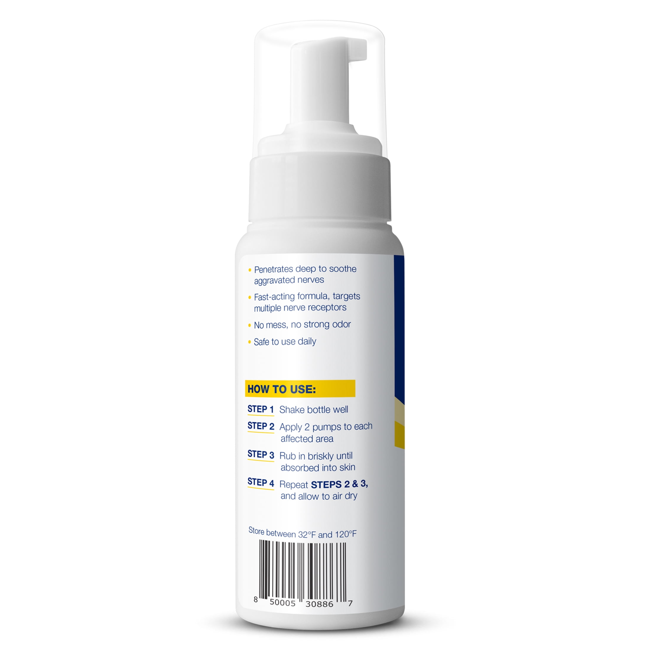 Theraworx Fast-Acting Nerve Relief Foam, Soothes Aggravated Nerves, 7.1 oz