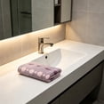 thumbnail image 4 of HOZVOMI Striped Corals Fleece Towel Unisex Household Face Towel Soft and Absorbent Ideal for Bathing and Hair Drying Practical and Decorative Accent for Everyday Use, 4 of 6