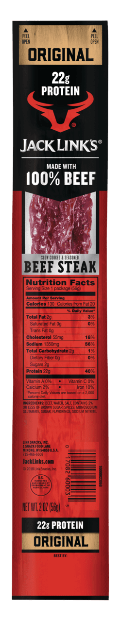 Jack Links Beef Steak, Original, 2oz