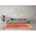 thumbnail image 3 of Ahgly Company Indoor Square Abstract Orange Modern Area Rugs, 5' Square, 3 of 4