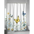 thumbnail image 5 of Shower Curtain Daisy Flower Shower Curtains for Bathroom, Waterproof Polyester Shower Curtain Set with Hooks, Extra Long 72" x 96" Butterfly Floral, 5 of 6