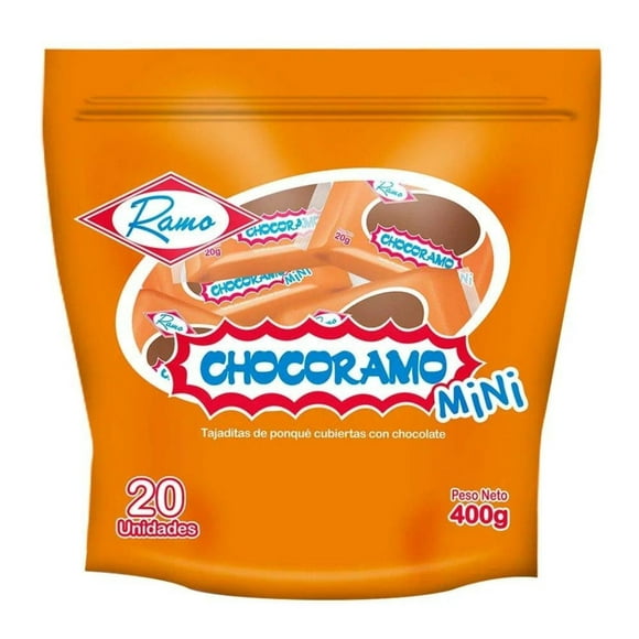 Mini Chocoramo (20 Unités, 400gr) - Gâteau de Livre Recouvert de Chocolat