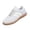 Gray, variant on Lightweight Lifestyle Trainers, Women's Classic Retro Sneakers Casual Side Stripe Walking Shoes Vintage Leather Skateboard Flats Comfort Lightweight Lifestyle Trainers, White 6