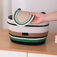 thumbnail image 4 of QJUHUNG Large Capacity Handwoven Cotton Bike Basket - Adjustable Strap  Spacious Storage for Camping & Cycling Adventures  Durable  Water-Resistant  and Easy to Install, 4 of 4