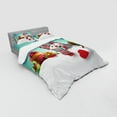 thumbnail image 3 of Ambesonne Christmas Bedding Set 3 Pcs, Snowman and Boxes, Twin, Multicolor, 3 of 3