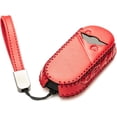 thumbnail image 3 of Vitodeco Genuine Leather Smart Key Fob Cover Compatible with Mini Countryman S ALL4, Countryman SE ALL4, Cooper 2 Door, Cooper S 4 Door, Convertible (4 Buttons, Red), 3 of 5
