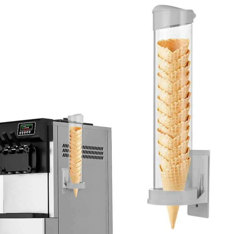 Universal Ice Cream Cone Dispenser 16 3.3 Waffle Cone Holder with 2 Gaskets Plastic Waffle Cone Storage Tube with Magnetic Plate Adhesive Plate for Ice Cream Machine Walmart