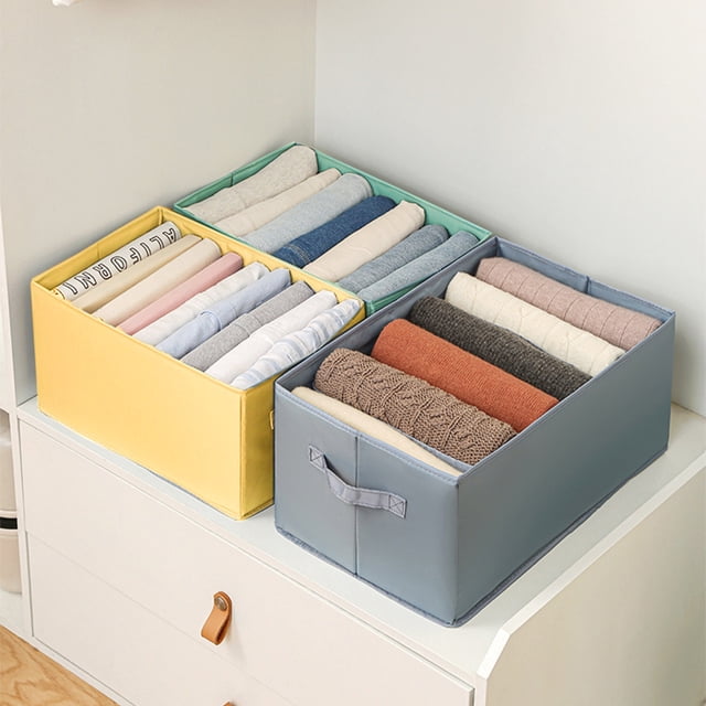 Xihbxyly Organizador de Cajones para Ropa Interior, Multifuncional, Divisor de Armario Plegable, Diseño Compacto, Tela Resistente, Ideal para Organizar El Hogar, 44 X 28 X 22 Cm.