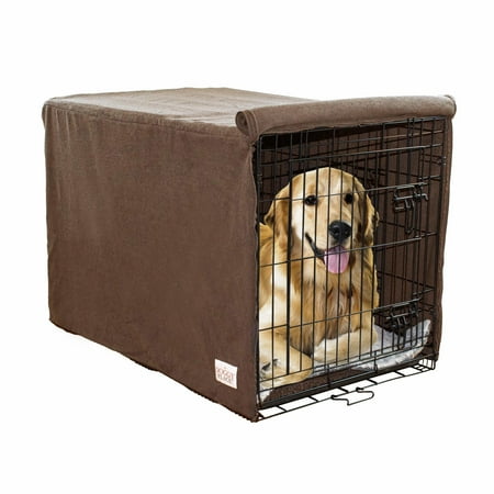 UPC: 0840042302300 | Downtown Pet Supply Ultra Absorbent Microfiber Chenille Medium Dog Crate Cover for Pets  Premium  (42 x 30 x 28   Brown)