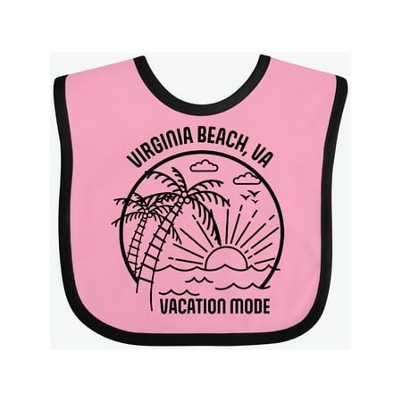 

Inktastic Summer Vacation Mode Virginia Beach Virginia Gift Baby Boy or Baby Girl Bib