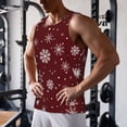 thumbnail image 5 of Gukieu Romantic white snowflakes Print Men's Quick Dry Fitness Vest, Round Neck Sleeveless Fitness Bodybuilding Top-4X-Large, 5 of 7