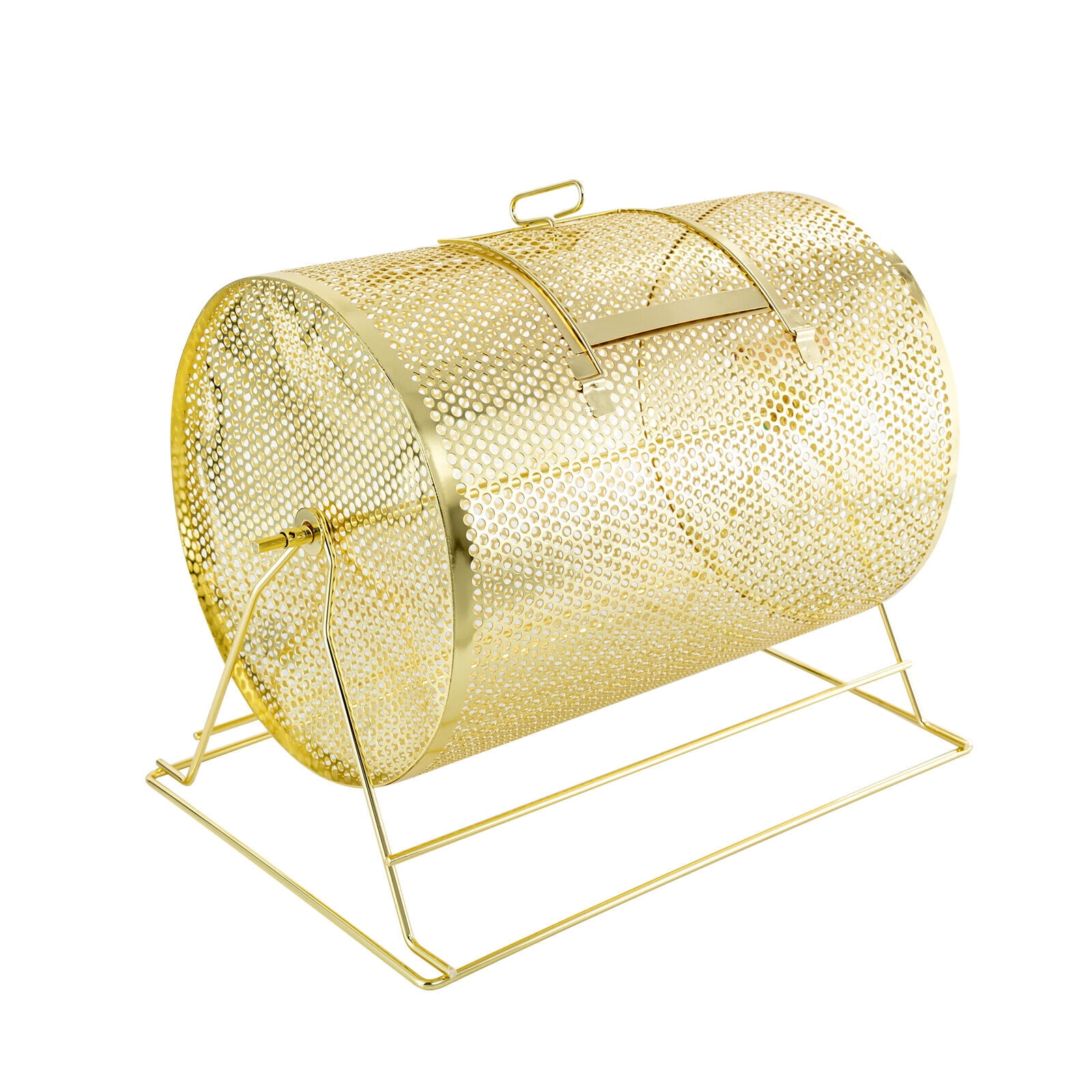 Modern Ping-Pong Balls Raffle Drum with Wooden Turning Spinning Drawing 10kg/22lbs 19*12*14.6in